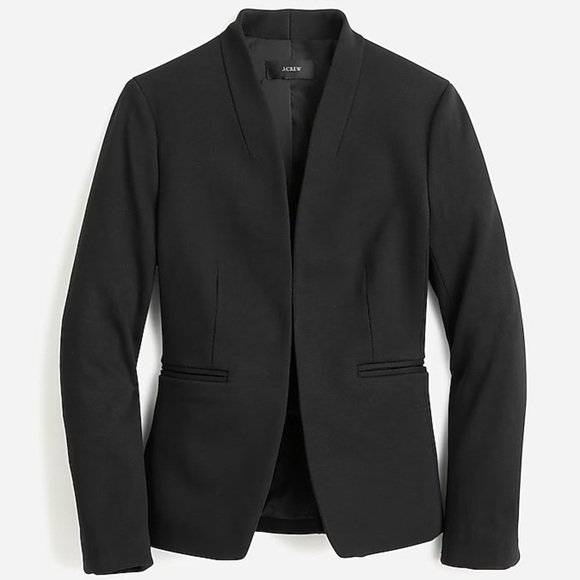 J. Crew Going-out Blazer in Stretch Twill Black size 2 - Picture 1 of 10